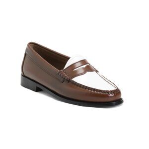 GH BASS Brown/white Leather Whitney Weejun Loafers